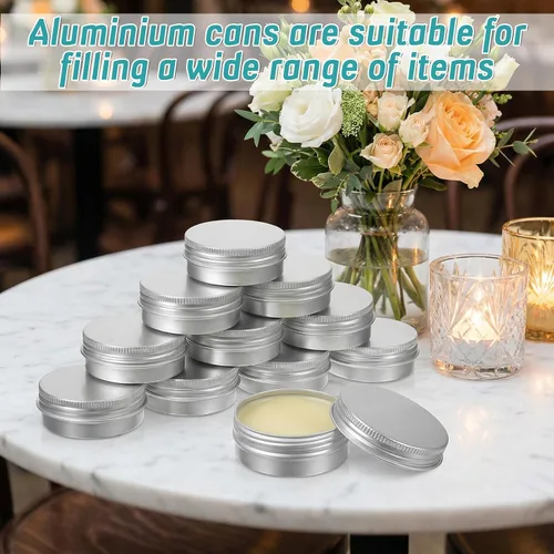 Vista 5 de Paquete de 12 latas de aluminio con tapa, contenedores de lata