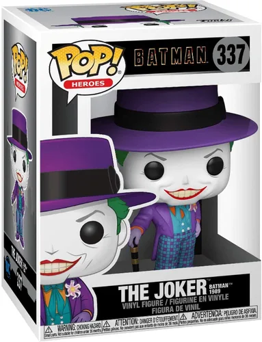 Vista 3 de POP DC Heroes: Batman 80th - Joker with Hat (1989) Funko Pop! Figura de vinilo (empaquetada con funda protectora compatible con POP Box)