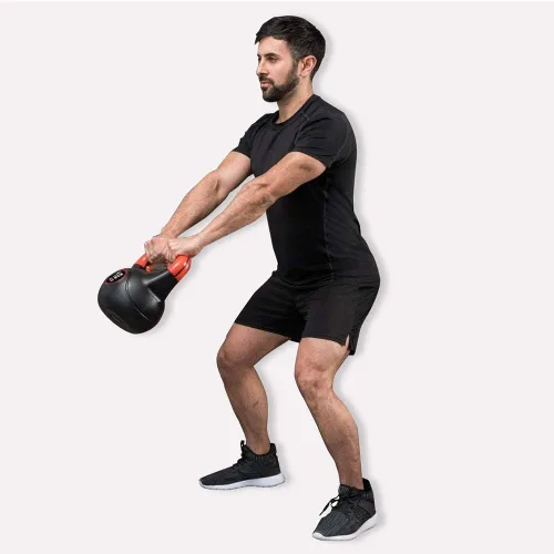 Vista 4 de AGYH Kettlebells Kettlebell Negro, Entrenamiento De Fuerza, Entrenamiento Central, Equipo De Entrenamiento Cruzado, Base Antideslizante, 6 Opciones