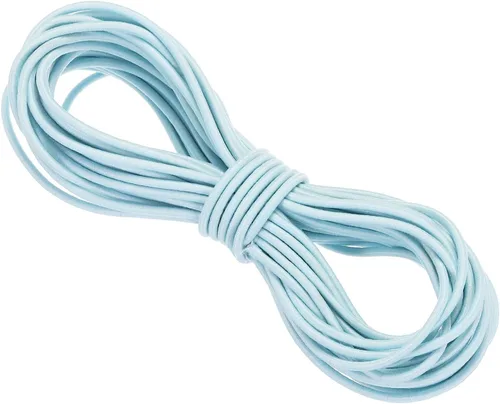 Vista 80 de PATIKIL Cuerda elástica elástica de 109 yardas (328.1 ft), cuerda elástica pesada de 0.059 in, albaricoque para manualidades, correas de gancho