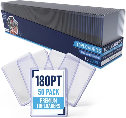 Vista 14 de Premium Seamless 20PT - 360PT Thick Top Loaders for Cards Top Loader Card Holder, Baseball Card Sleeves Hard Plastic, Hard Trading Cards Sleeves