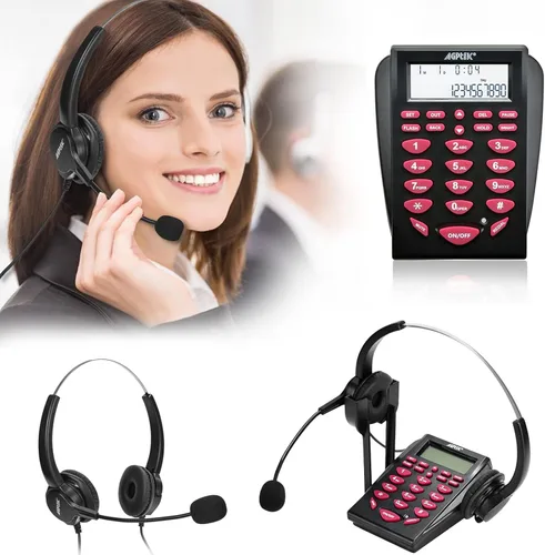 Vista 8 de AGPtek® auriculares binaurales con cable, manos libres, micrófono y cancelación de ruidos externos (5 opciones de colores).