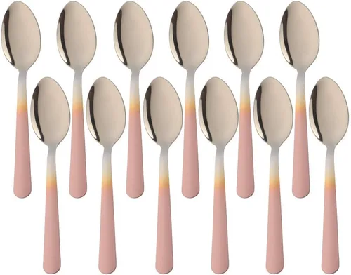 Vista 17 de Juego de 12 cucharas de café Demitasse de acero inoxidable, mini cuchara de 4.5 pulgadas, pequeñas cucharas de espresso para café, azúcar, postre