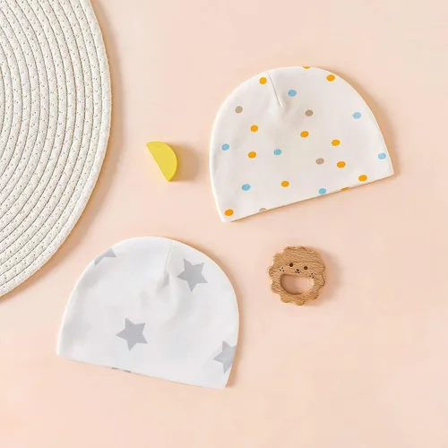 Vista 7 de HiBwoBwo Newborn Hospital Hat Spring Summer Autumn Baby Beanie Baby Boys Girls Hats 0-6 Months