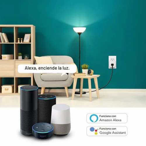 Vista 5 de HBN Enchufe inteligente de 15 A, mini salida WiFi funciona con vida inteligente, 2.4 GHz, paquete de 4