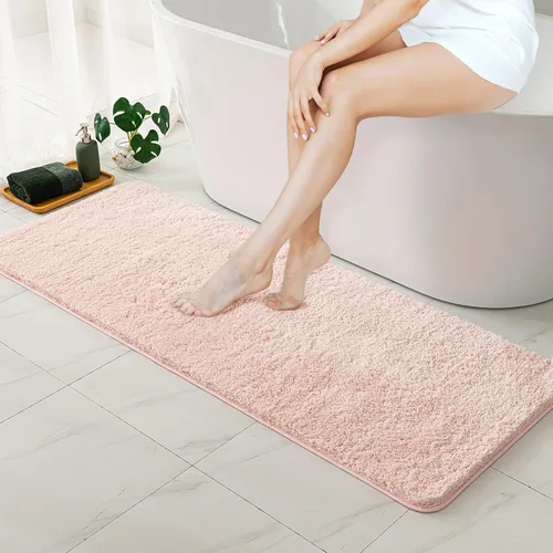 Vista 21 de MIULEE Alfombras de baño negras, suaves y pequeñas, absorbentes, antideslizantes, de secado rápido, esponjosas, para baño, bañera y duchas, lavables
