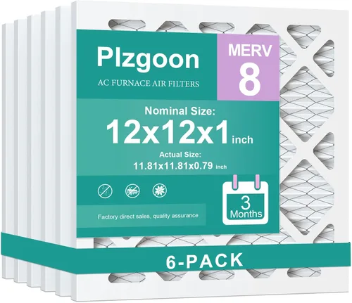 Vista 10 de Filtros de Aire 10x10x1 MERV 8 MPR 600 Paquete de 4 Filtros Plisados para Hogar HVAC AC Calefacción Filtros de Aire Acondicionado para Casa Oficina
