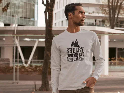 Vista 6 de Pop Threads Peaky Blinders Merchandise Shelby Company Ltd - Camiseta de manga larga completa