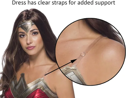 Vista 3 de Rubies Conjunto de disfraz de mujer de DC Comics WW84 Wonder Woman para mujer RojoAzul