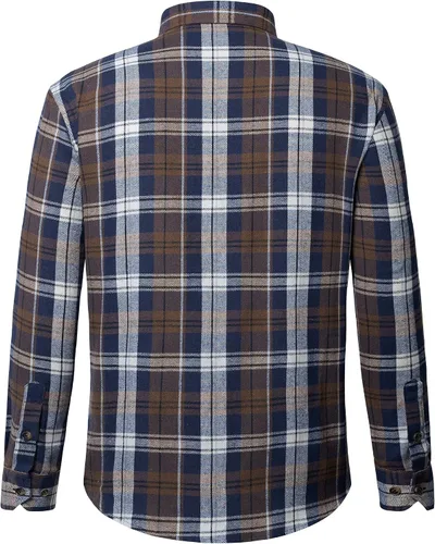 Vista 8 de Lion Nardo Camisas de Franela a Cuadros para Hombre de Manga Larga Camisas de Vestir para Hombre Casuales con Botones Abajo Tallas Grandes