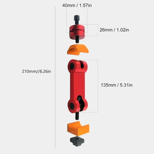 Vista 3 de Localizador de parada de tornillo de banco ajustable para pieza de trabajo de ranura CNC T, molino de posicionamiento preciso molino de tornillo