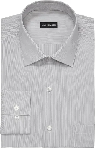 Vista 3 de Van Heusen Camisa de vestir para hombre de ajuste regular con protección contra manchas elástica
