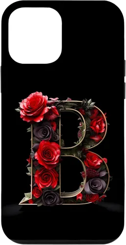 Vista 16 de B Monogram Letter Red Roses Floral Case for iPhone 17