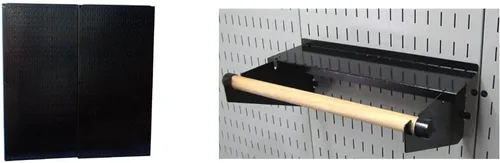 Vista 20 de Wall Control 30-P-3232B - Paquete con panel perforado de metal negro, 2 paneles anchos de 32 pulgadas de alto x 16 pulgadas de ancho, ASM-SH-1606 B