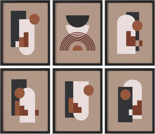 Vista 119 de Juego de galería de collage enmarcado para pared, diseño de plantas de flores de William Morris, ilustraciones de naturaleza silvestre, moderno