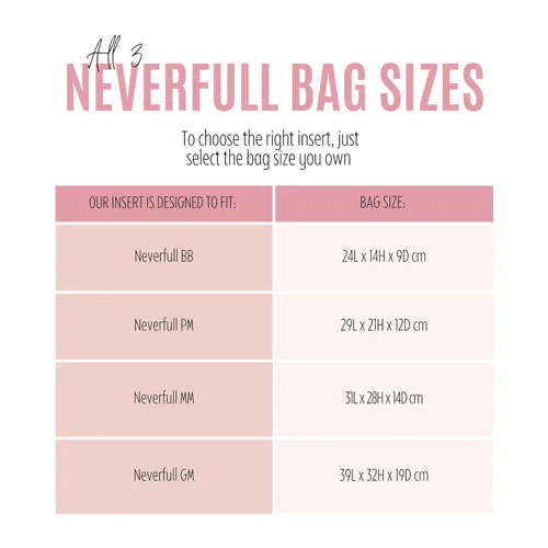 Vista 2 de Purse Organizer for Neverfull BB with zipper, Lv Neverfull BB Bag Organizer, Neverfull BB Insert Handmade Snug Sturdy Felt with Gold Zipper