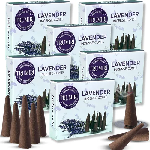 Vista 45 de TRUMIRI Incienso ámbar – Paquete de 20 conos (2 x 10) – Incienso de cono perfumado