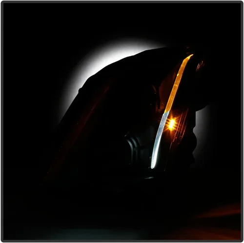 Vista 6 de ACANII - Para [Modelo Halógeno] 2008-2014 Cadillac CTS Conjunto de Faros Delanteros LED de Tubo Proyector Switchback con Carcasa Negra