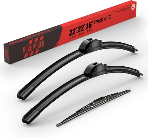 Vista 74 de BERG REGEN Escobillas limpiaparabrisas de 15"+15" con escobilla trasera de 13" - Juego de repuesto automotriz para Jeep Wrangler JK 2008 2009 2010
