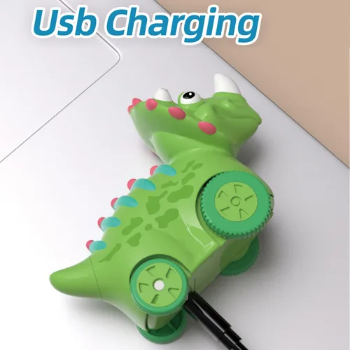 Vista 3 de Winyea Tag Coche de juguete interactivo de dinosaurio, auto electrónico de dinosaurio con pelota de seguimiento inteligente y control de gestos