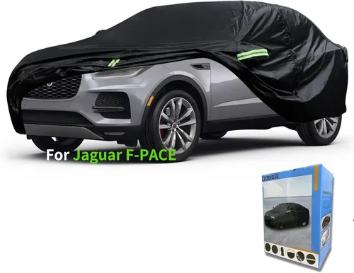 Vista 20 de Funda para automóvil a medida para Jaguar, funda de automóvil de 7 capas impermeable para todo tipo de clima, para exteriores, cubierta completa