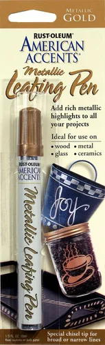 Vista 2 de Rust-Oleum 215191 American Accents Metallic Leafing Pen, plata, 1/3 onza plateado