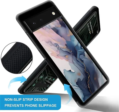 Vista 1686 de Compatible con Google Pixel 4A 5G Mobile Case Creative Acrylic Panel trasero Silicona Protección Grip especialmente diseñado para Google Pixel 4A 5G