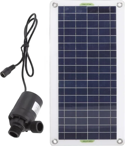 Vista 2 de Fdit Kit solar de 30 W fuente alimentada por energía solar con kit de panel para peces, estanques pequeños, baños de pájaros y jardín