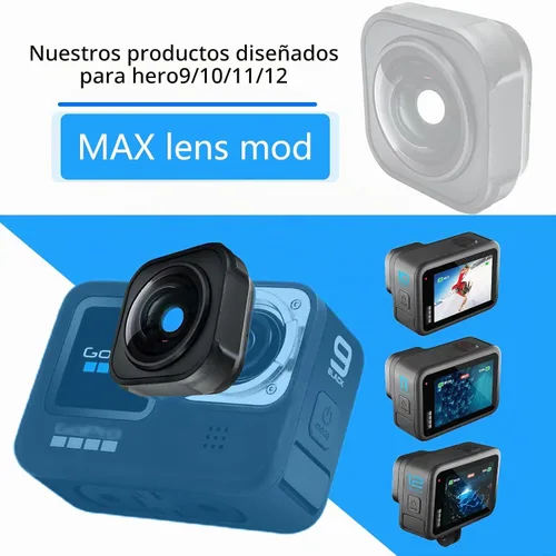 Vista 4 de Max Lens mod Compatible con GoPro HERO9/10/11/12 Negro