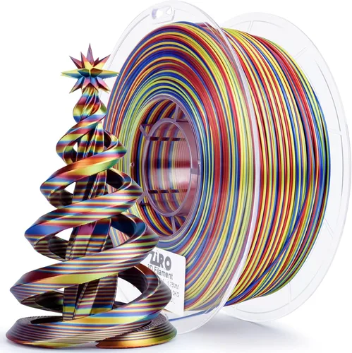 Vista 38 de ZIRO - Rápido cambio de color PLA, filamento de gradiente de color de 1.75mm, filamentos de PLA arcoíris brillantes, compatible con la mayoría