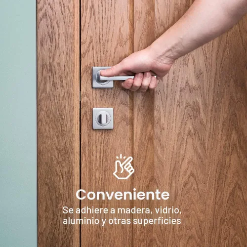 Vista 3 de Inaya Cerradura de palanca de puerta a prueba de niños, cerradura de manija de puerta a prueba de bebés, diseño minimalista, adhesivo 3M y sin