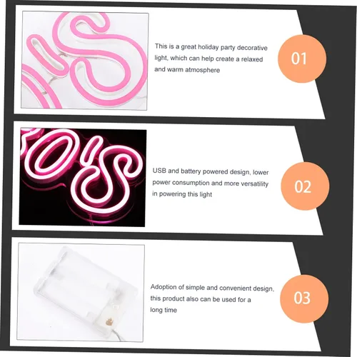 Vista 7 de Decoración de fiesta de boda, decoración de habitación, letreros LED para decoración de pared, letrero de neón decorativo para colgar en la pared