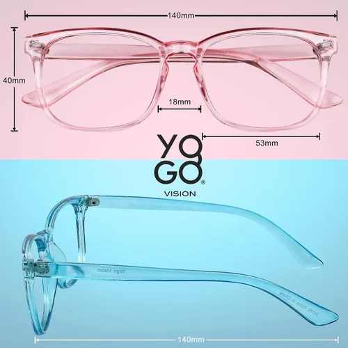 Vista 5 de Yogo Vision Blue Light Blocking Computer Glasses Anti Glare Reduce Eyestrain Eyeglasses for Men and Women