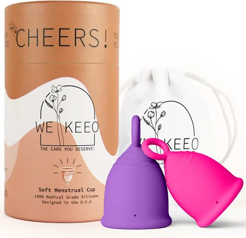 Vista 11 de Disco menstrual reutilizable hecho de 100% disco de silicona de grado médico, soporta hasta 6 súper tampones con protección cómoda de 12 horas sin