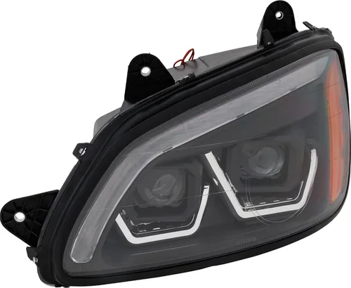 Vista 12 de Garage-Pro Bombillas LED para faros delanteros del lado del pasajero para Kenworth T880 2014-2022, carcasa negra, faros LED que reemplazan a #