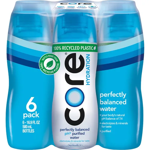 Vista 11 de Core Hidratación Agua perfectamente equilibrada, botellas de 0.5 L, 24 unidades (4 paquetes de 6)