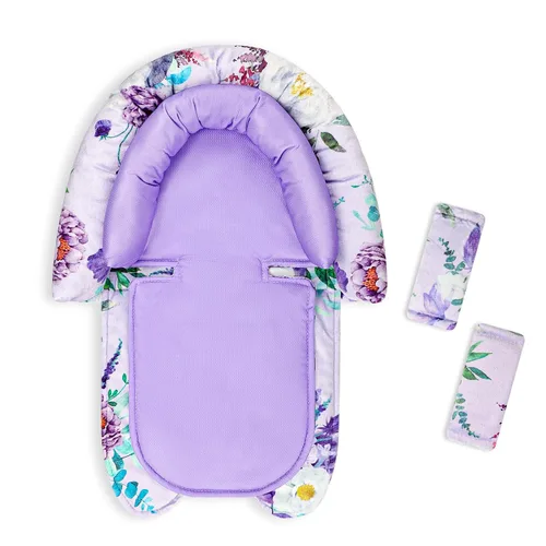 Vista 10 de Inserto de asiento de automóvil infantil 2 en 1, inserto mejorado para asiento de automóvil recién nacido, transpirable y suave, soporte