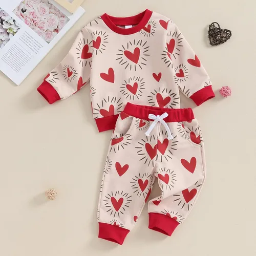 Vista 2 de FYBITBO 2 piezas de ropa de otoño e invierno para bebé niña, sudadera con capucha y pantalones de camuflaje, conjuntos de ropa
