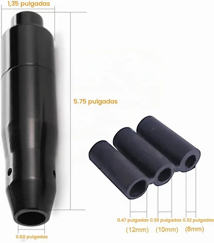 Vista 3 de Mango de palanca de cambios con peso de 5 pulgadas de largo con botón automático, perilla de cambio que se ajusta a la mayoría de vehículos con Negro