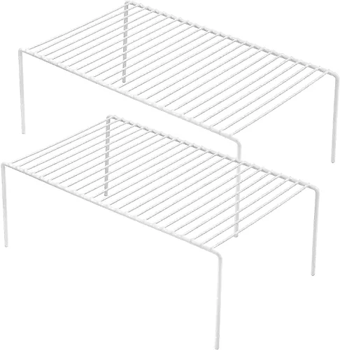 Vista 2 de iPEGTOP Paquete de 2 estantes grandes (15.7 x 9.4 pulgadas) para armario de congelador y cestas profundas para congelador para refrigerador.