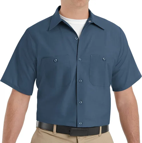 Vista 9 de Red Kap Camisa de uniforme de manga larga para hombre Negro