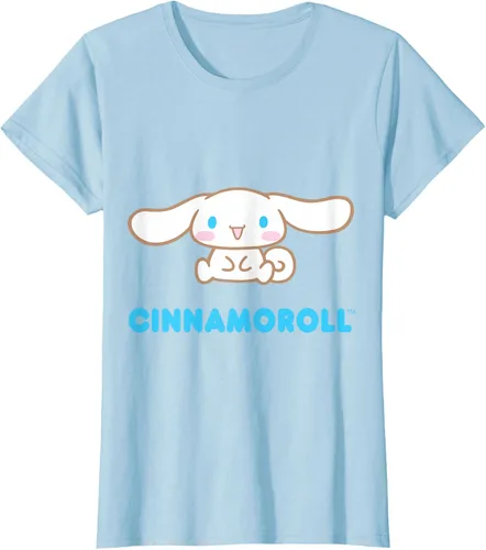 Vista 32 de Cinnamoroll Character Front and Back T-Shirt S Negro