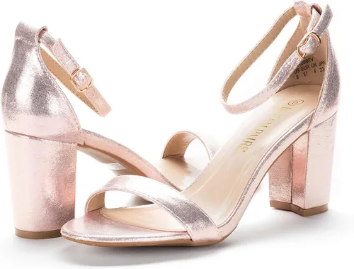 Vista 4 de DREAM PAIRS - Sandalias de tacón grueso y bajo para mujer