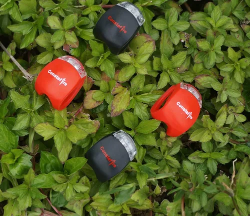 Vista 3 de Juego de luces delanteras y traseras para bicicleta, luces traseras de silicona LED para bicicleta, faros delanteros y traseros de bicicleta