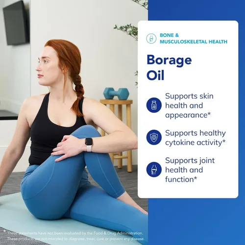 Vista 3 de Pure Encapsulations Aceite de borraja, 60 cápsulas de cápsulas blandas Suplemento dietético hipoalergénico, apoya la salud de las articulaciones