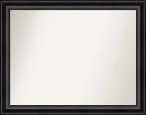Vista 298 de Amanti Art Espejo personalizado, espejo de baño negro puente, espejo de pared o espejo de tocador de baño sobre el fregadero (26 x 26 pulgadas)