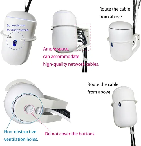 Vista 5 de Soporte de montaje en pared personalizado para máquina UniFi Dream y enrutador UniFi Dream Router, asegurando seguridad y estabilidad - 1 unidad