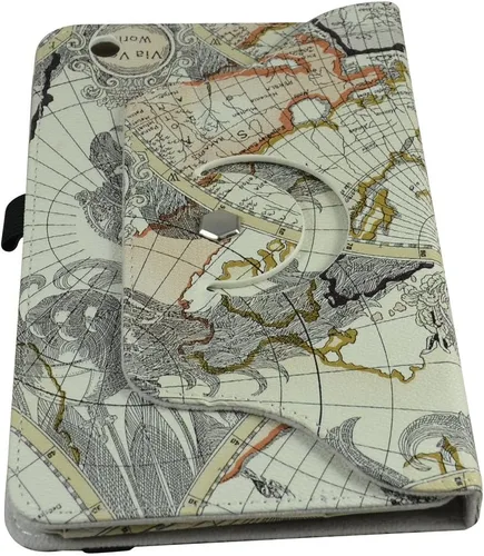 Vista 8 de AT&T Trek 2 HD - Funda giratoria (modelo 6461A), soporte giratorio de 360 grados con bonita cubierta para tableta Android ZTE Trek 2 HD K88/ZPad 8