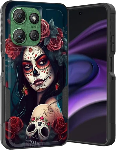 Vista 206 de para Moto G Play 4G 2024, funda de dos capas híbrida resistente y a prueba de golpes, PC duro + silicona suave protectora para Motorola Moto G Play