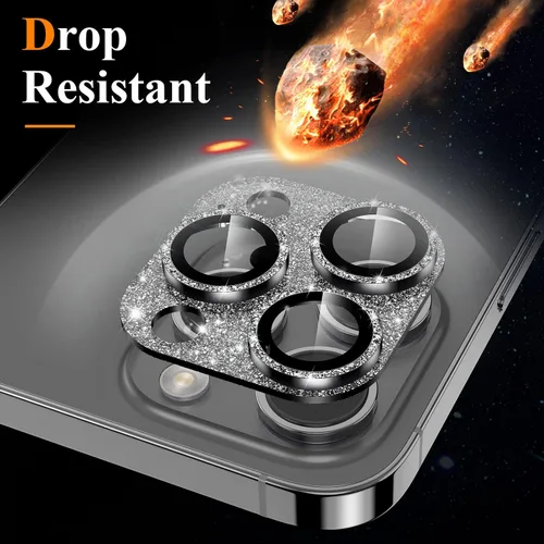 Vista 2 de YWXTW Protector de lente de cámara para iPhone 13 Pro/iPhone 13 Pro Max, [Diseño Brillante de 4.ª Generación Nuevo] Protector de pantalla de lente
